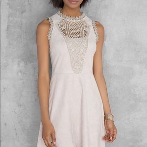 Francesca’s Taupe Suede Dress